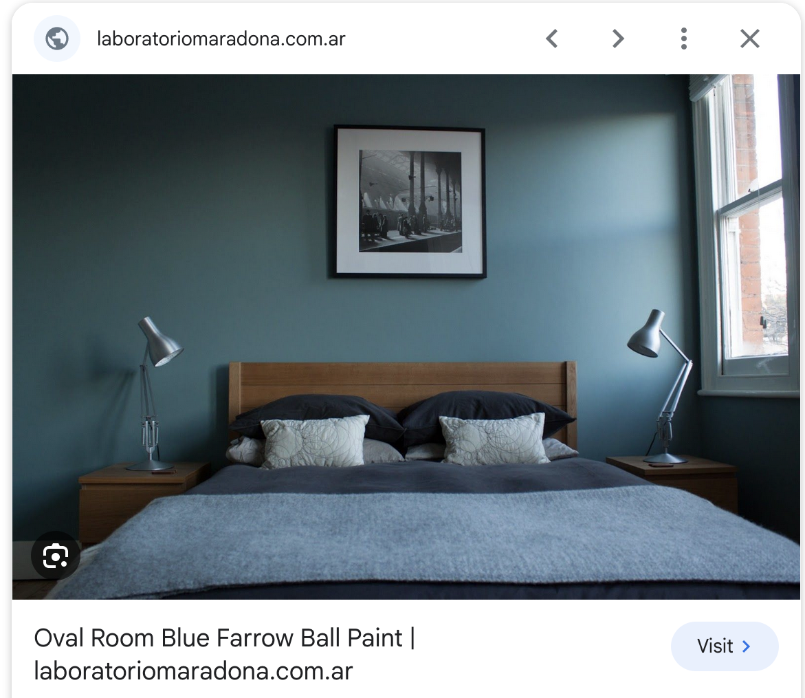 Farrow and Ball oval room blue but doesn't look like it